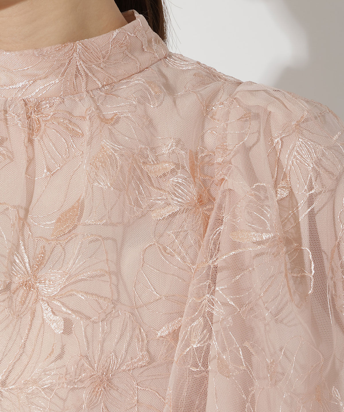 アンドクチュール「ラメフラワーチュールレイヤードドレス」|ドレス|