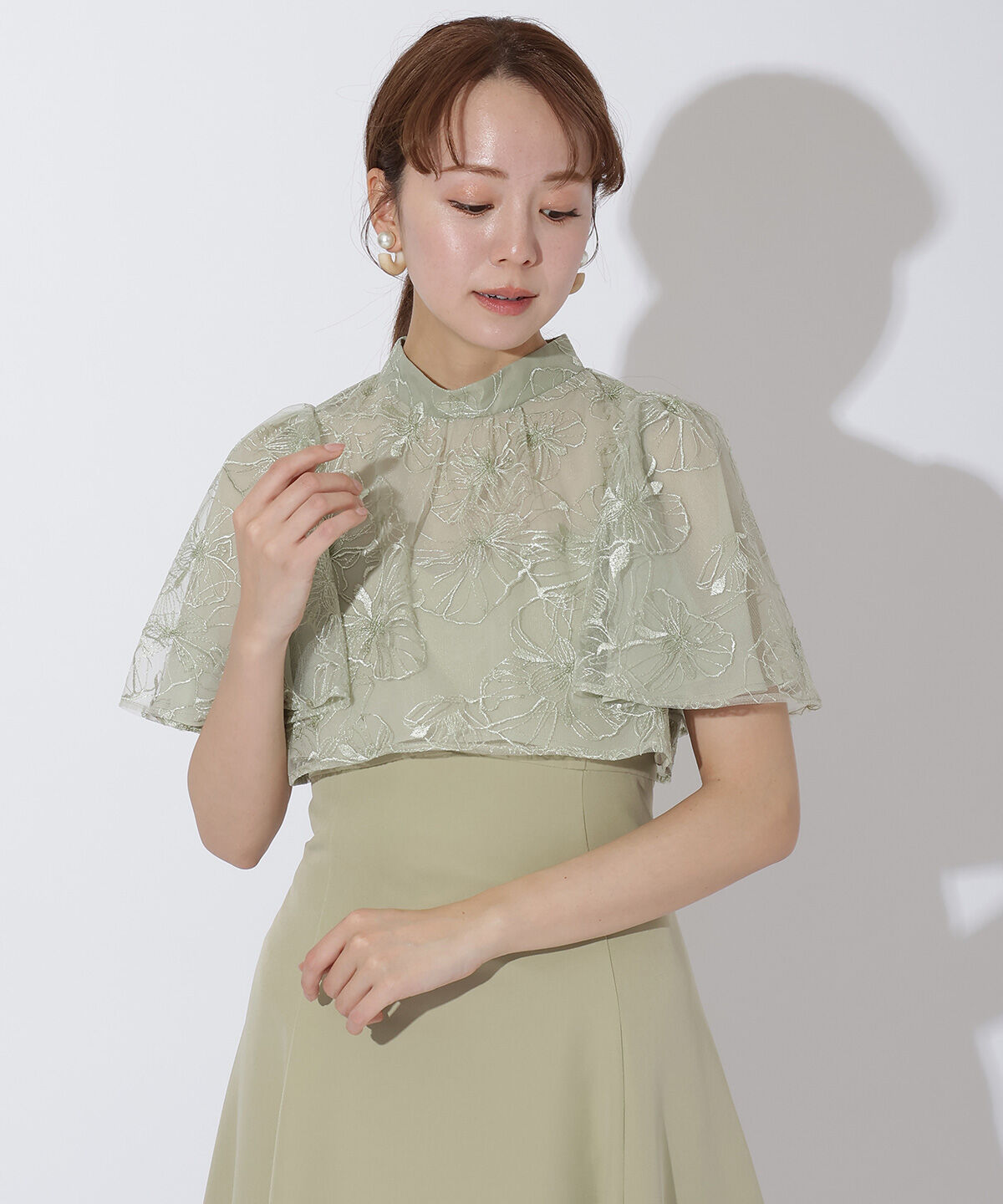 アンドクチュール「ラメフラワーチュールレイヤードドレス」|ドレス|