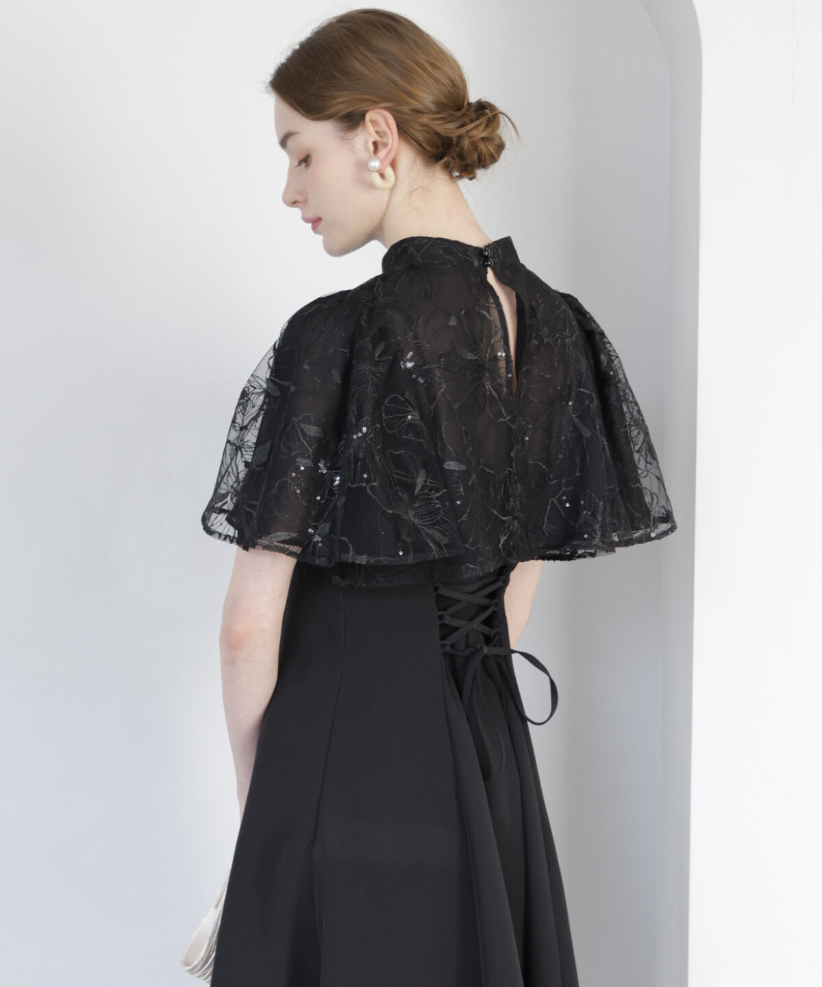 アンドクチュール「ラメフラワーチュールレイヤードドレス」|ドレス|