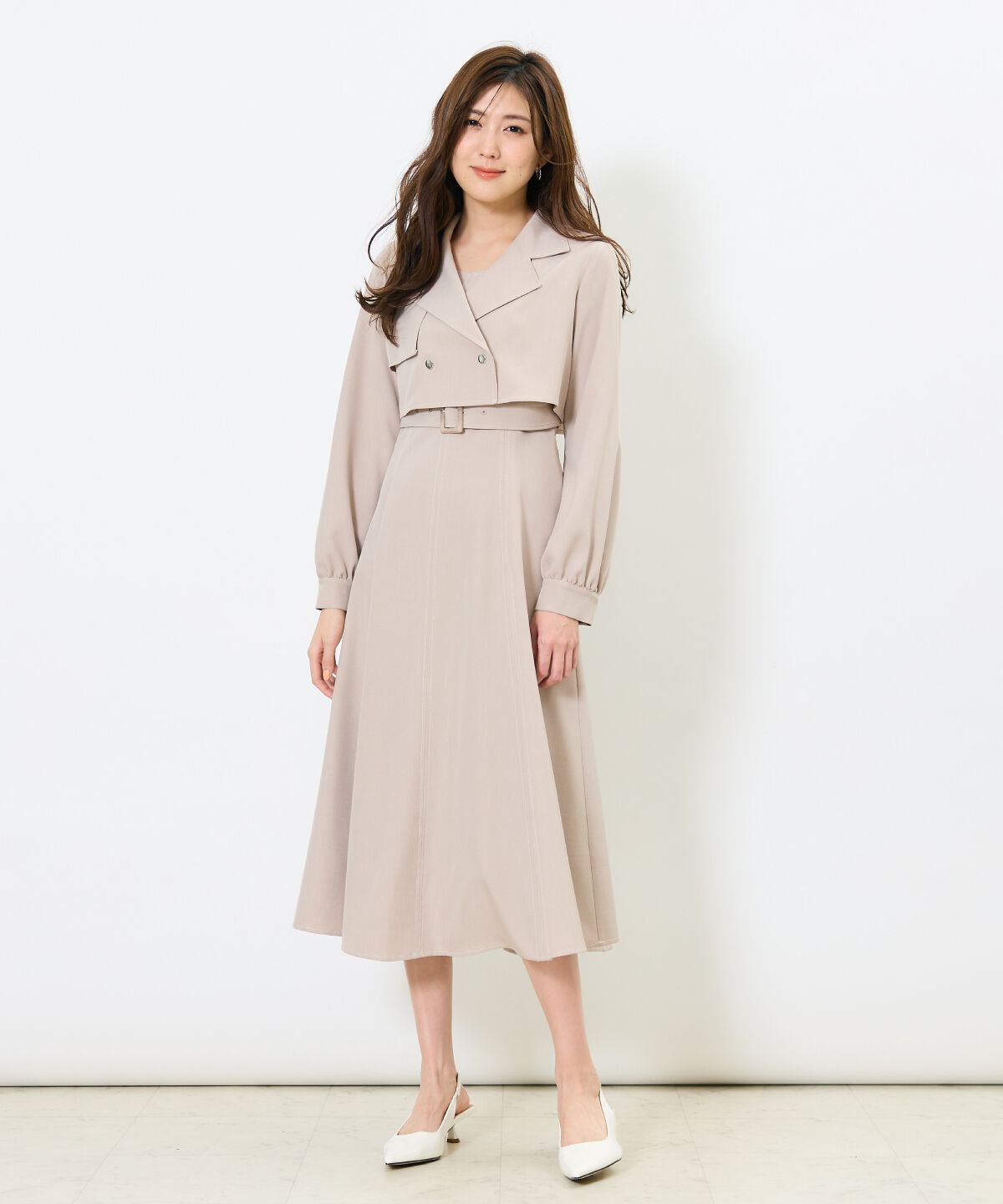 アンドクチュール「トレンチライクアンサンブルワンピース」|ワンピース|