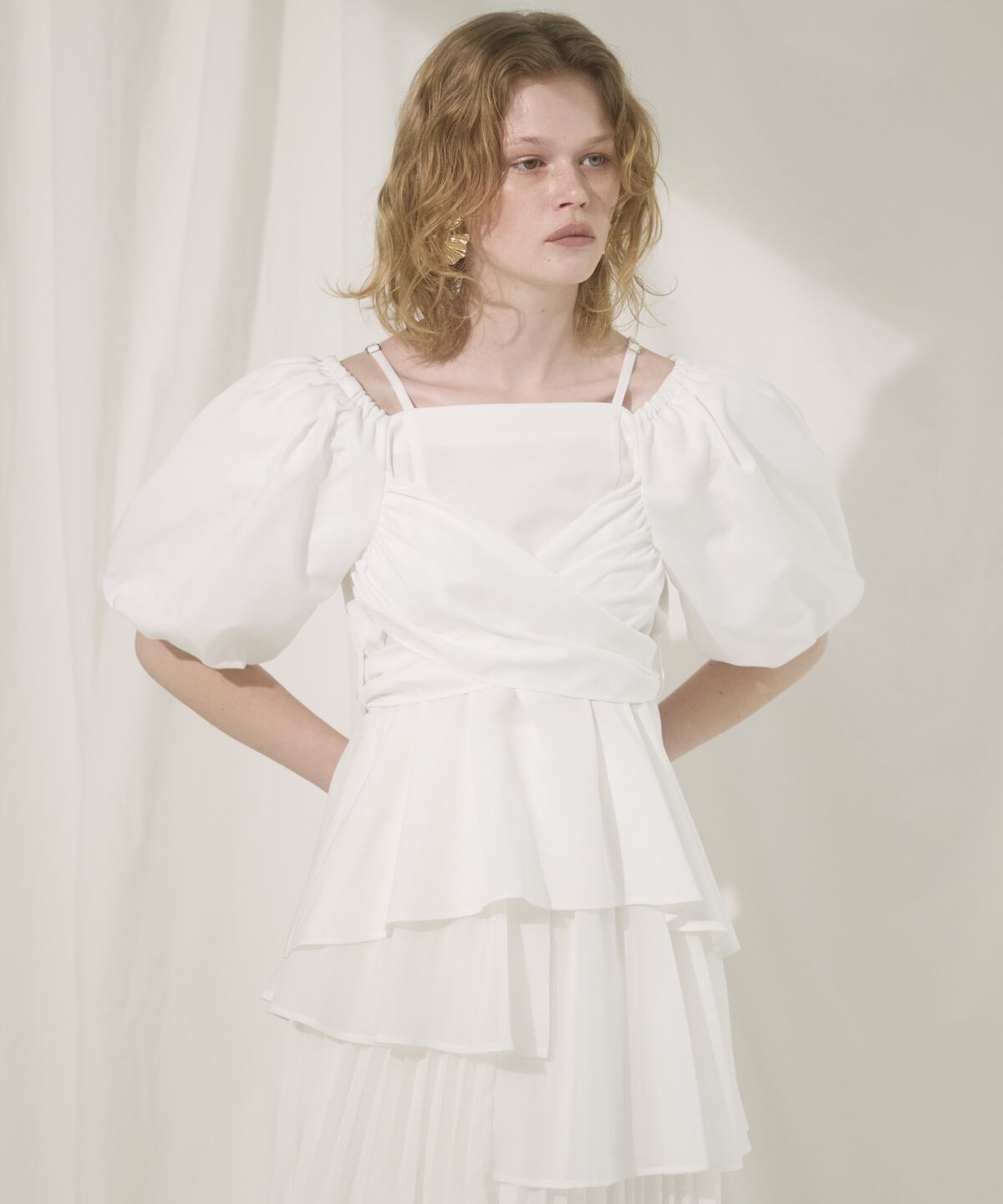 アンドクチュール「バックリボンペプラムブラウス」|シャツ・ブラウス|