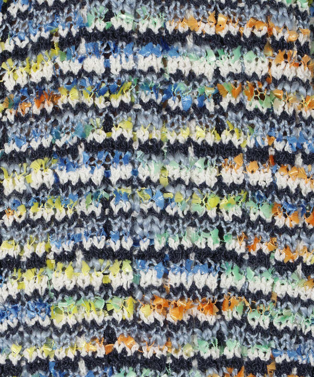 アンドクチュール「MIX配色5分袖プルオーバー」|ニット・セーター|