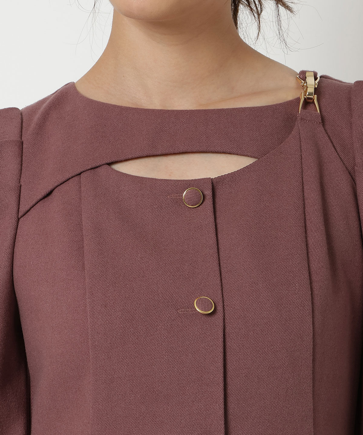 REDYAZEL「デコルテデザインパワショルミニワンピース」|ワンピース|