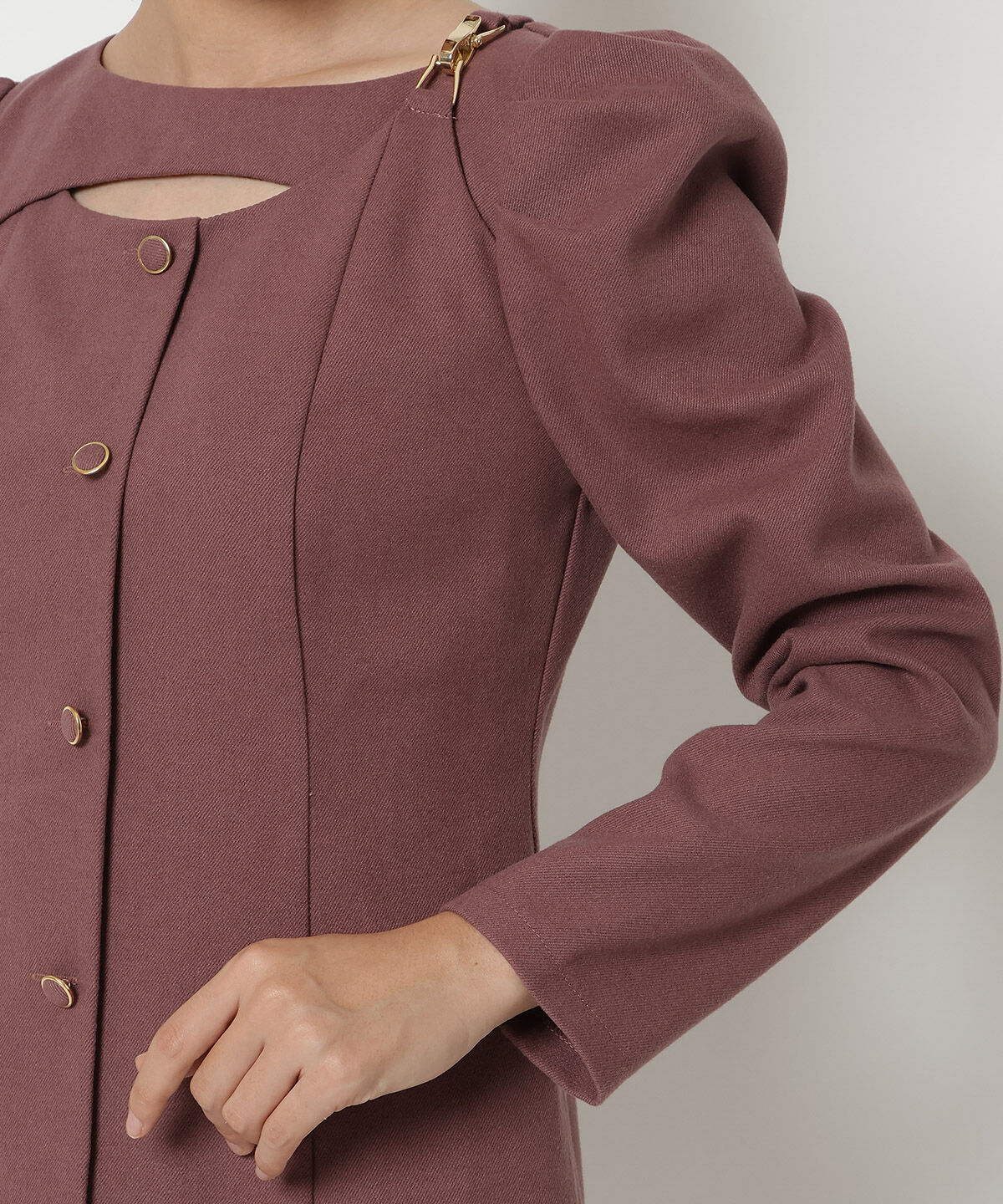 REDYAZEL「デコルテデザインパワショルミニワンピース」|ワンピース|