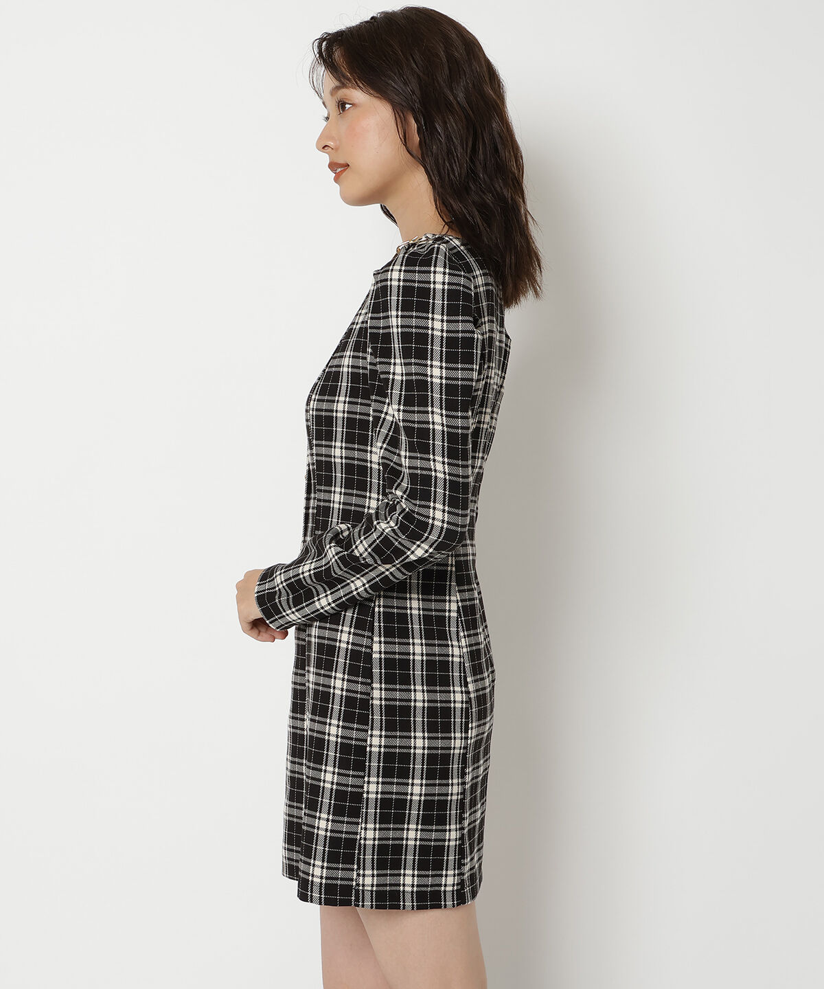 REDYAZEL「デコルテデザインパワショルミニワンピース」|ワンピース|