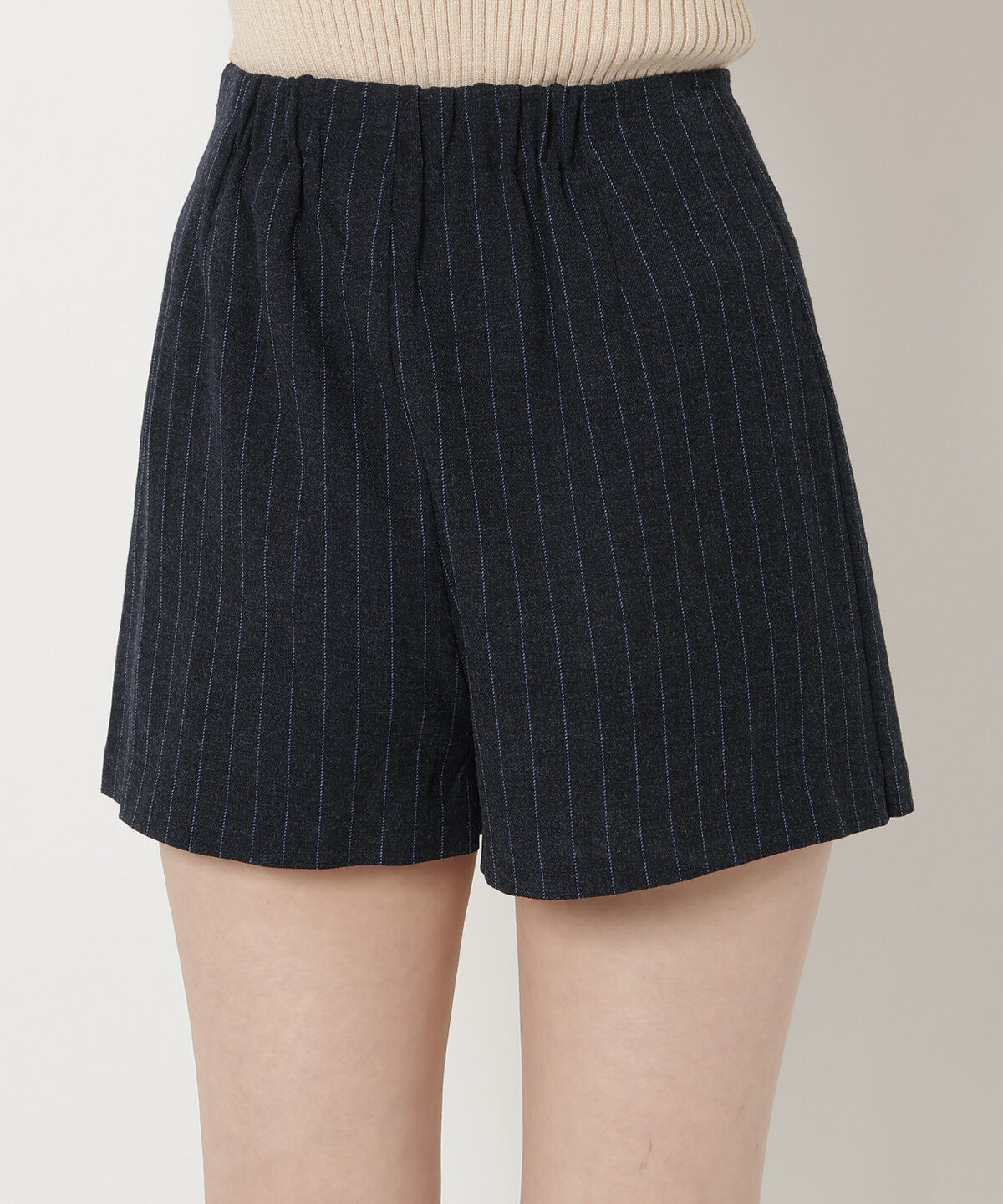 REDYAZEL「ストライプラップミニスカパン」|台形|