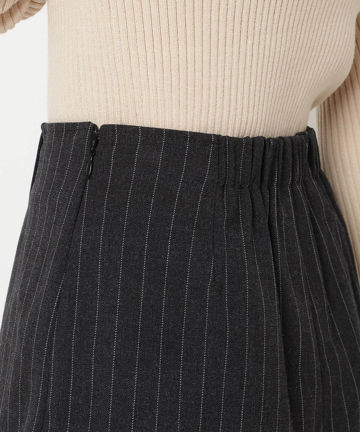 REDYAZEL「ストライプラップミニスカパン」|台形|