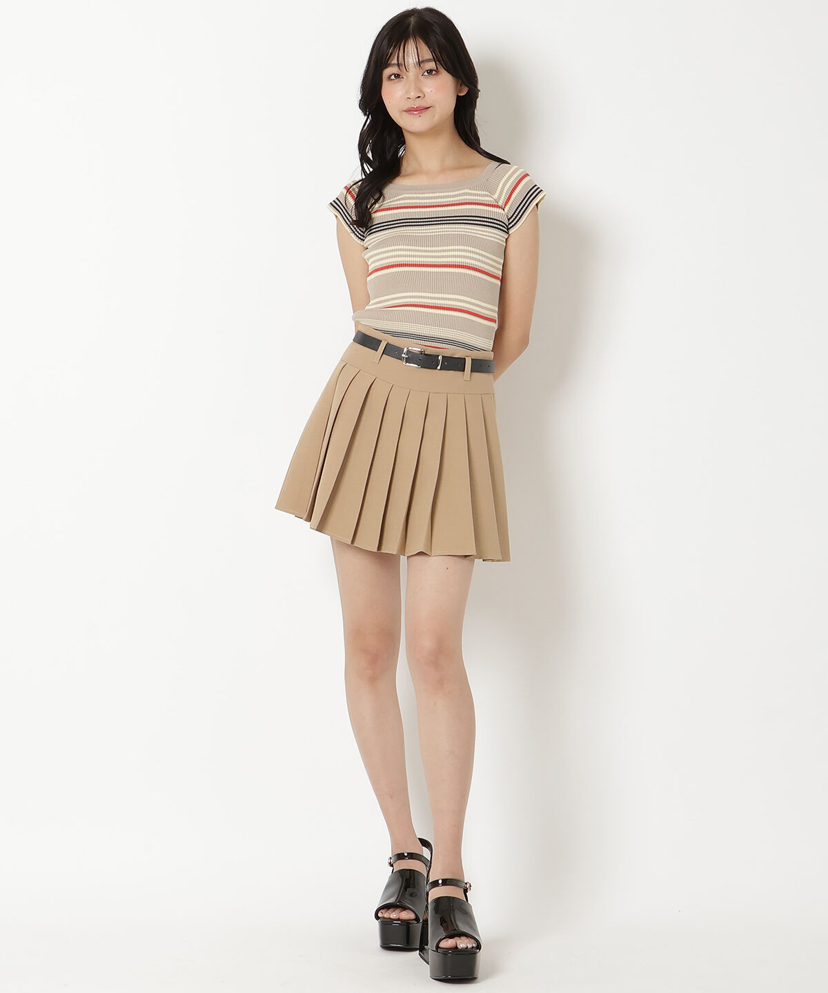 REDYAZEL「ボーダーリブニット」|ニット・セーター|