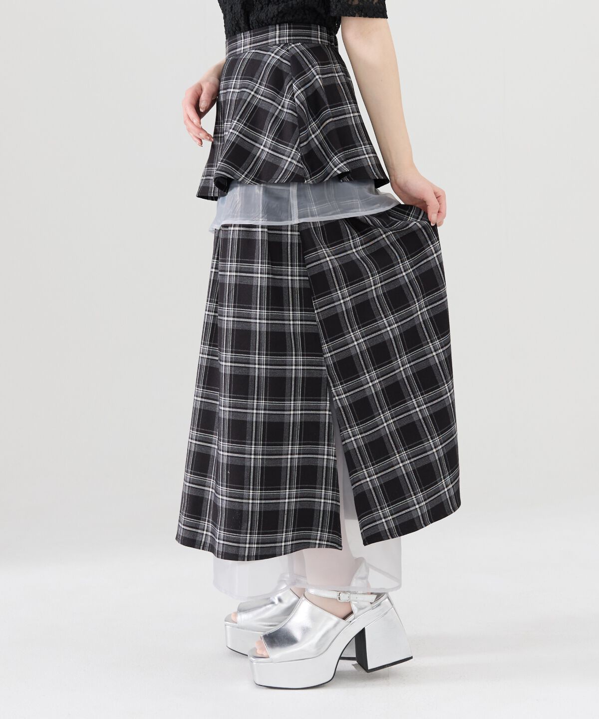 REDYAZEL「チュールレイヤードスカート」|フレア|