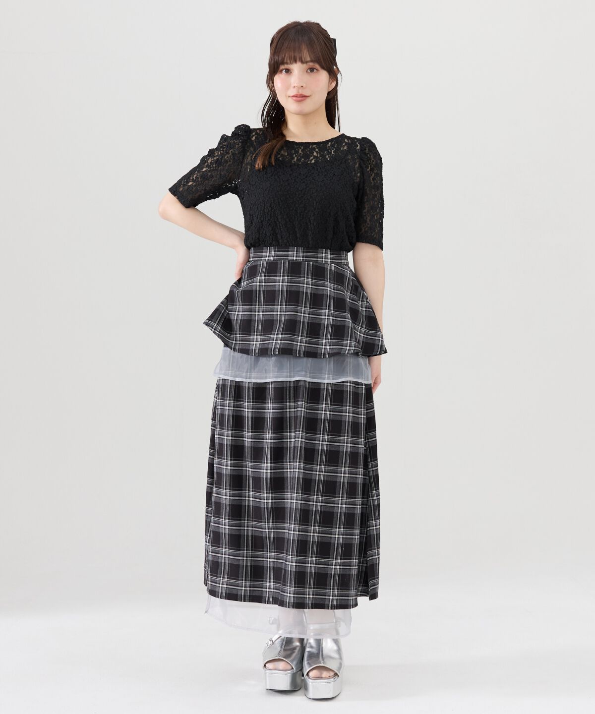 REDYAZEL「チュールレイヤードスカート」|フレア|