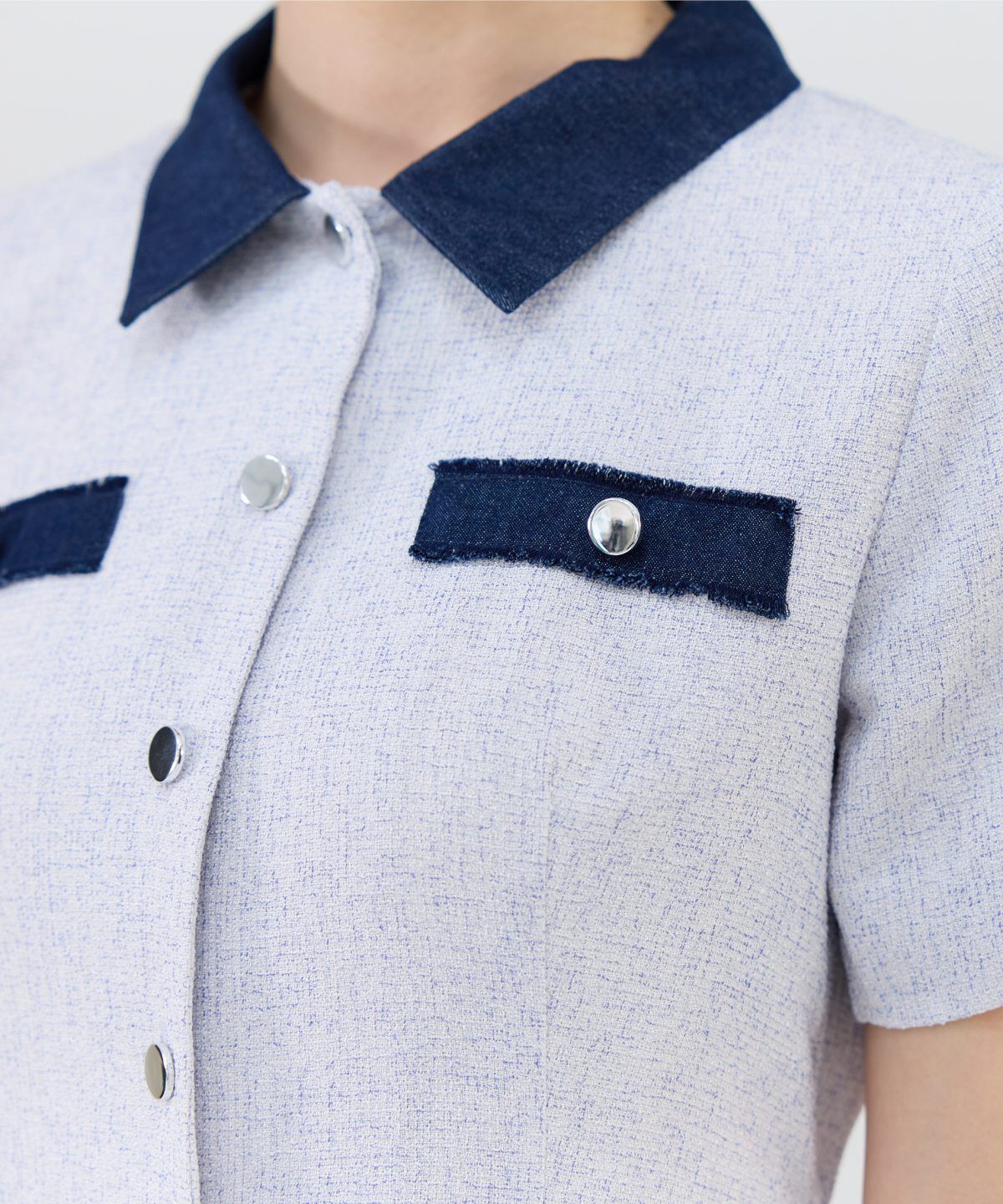 REDYAZEL「サマーツイード襟つきミニワンピース」|ワンピース|