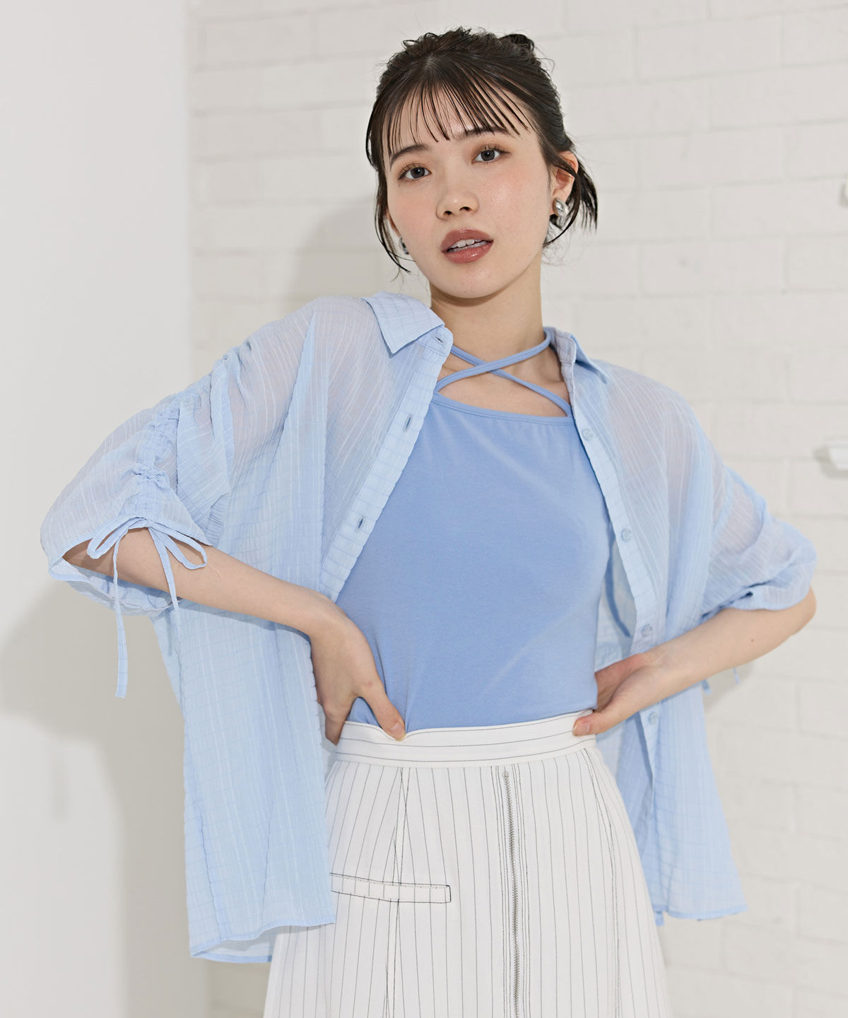 REDYAZEL「マルチWAYビスチェ&times;シアーシャツ」|シャツ・ブラウス|