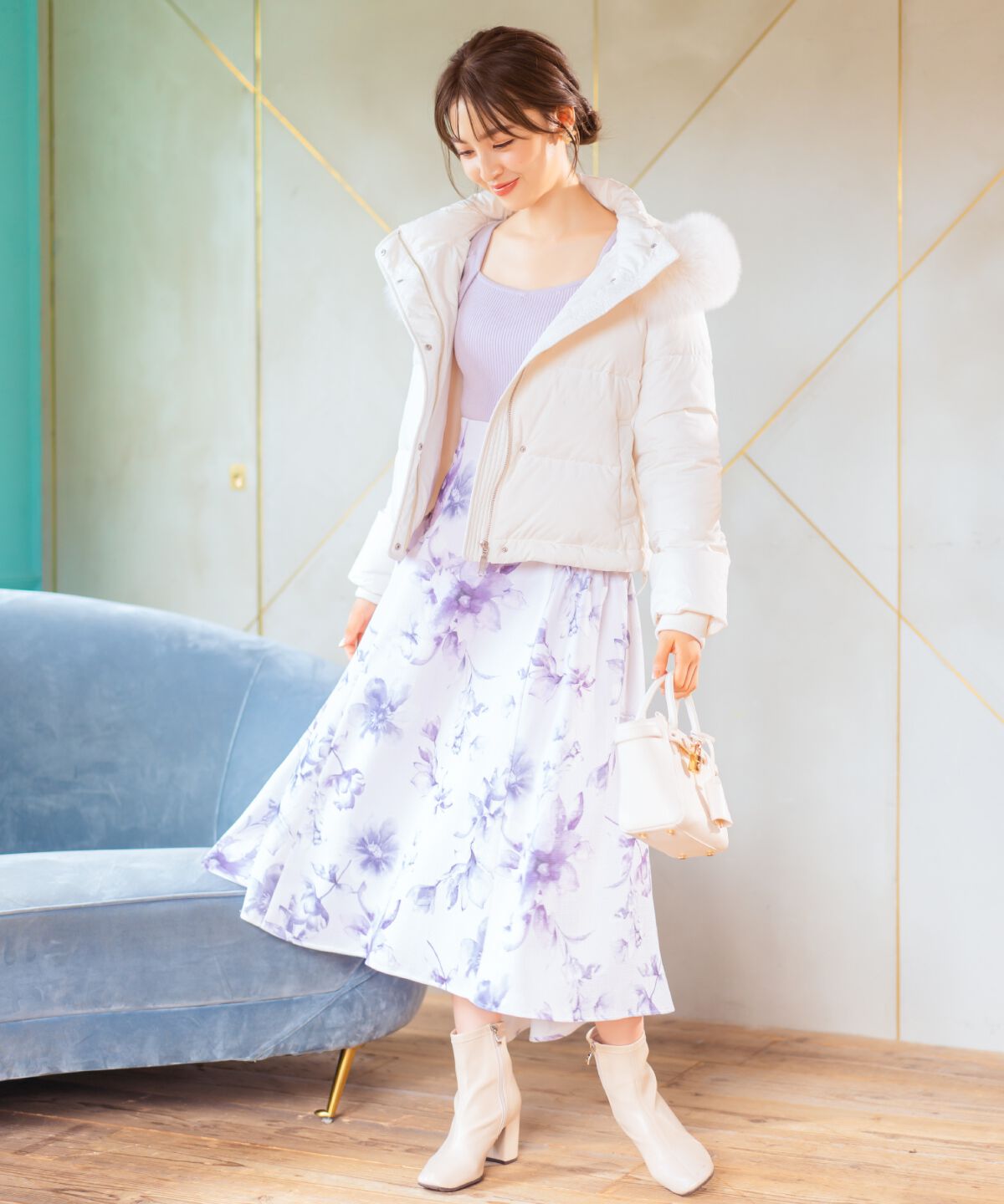 WILLSELECTION「ファー付きショートダウン」|ダウン|