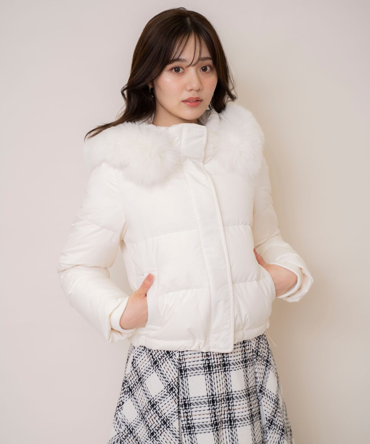 WILLSELECTION「ファー付きショートダウン」|ダウン|