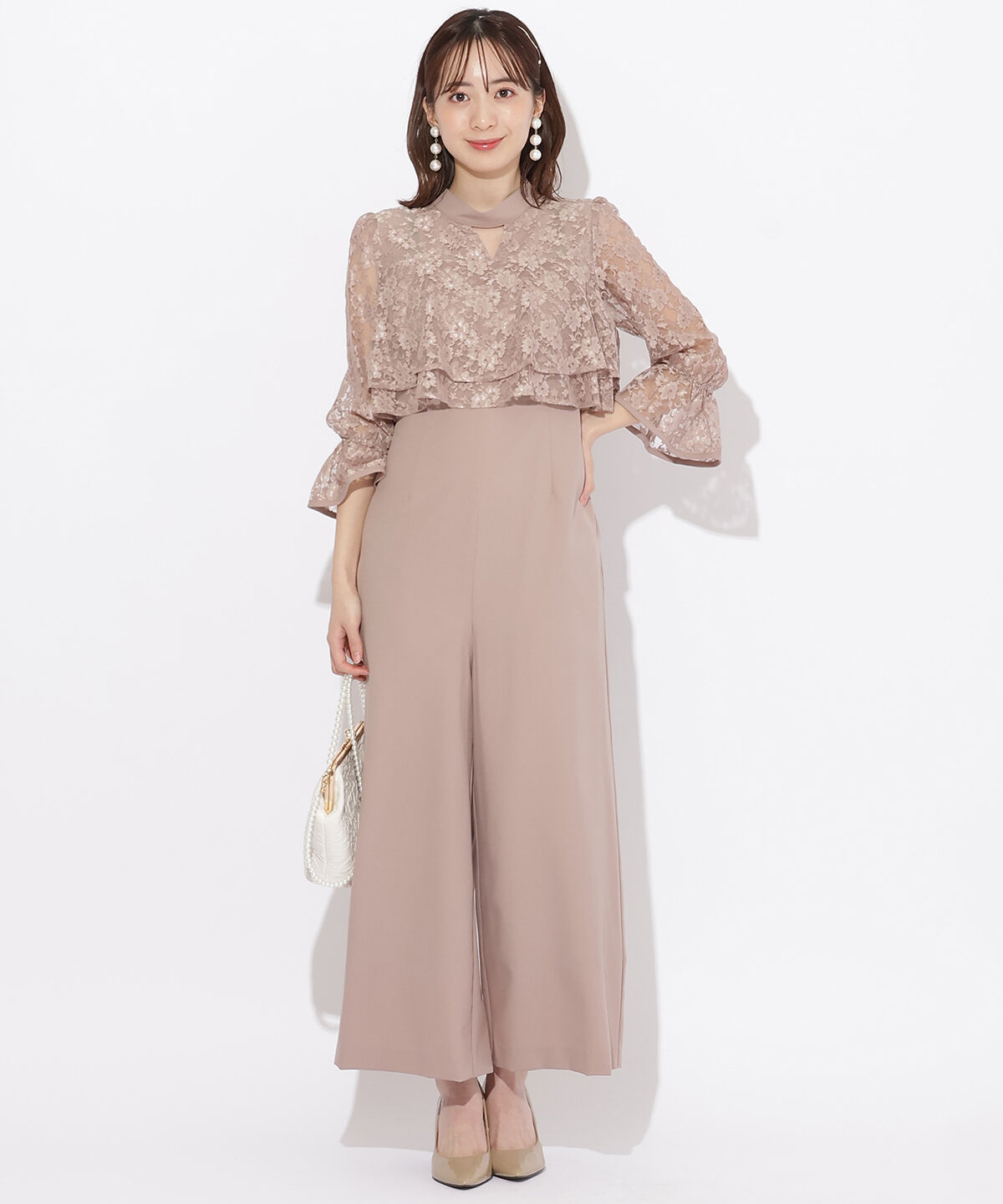 WILLSELECTION「レースレイヤードオールインワン」|ドレス|