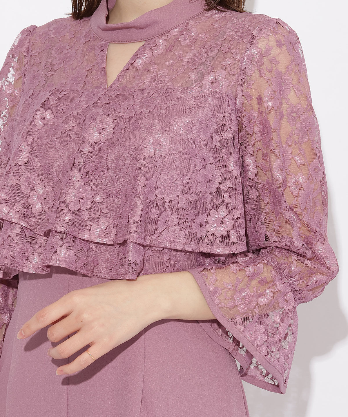 WILLSELECTION「レースレイヤードオールインワン」|ドレス|