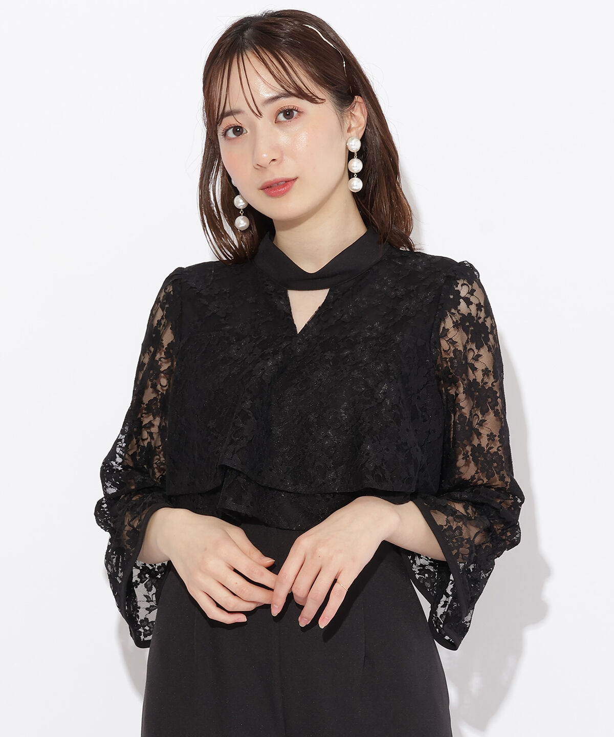 WILLSELECTION「レースレイヤードオールインワン」|ドレス|