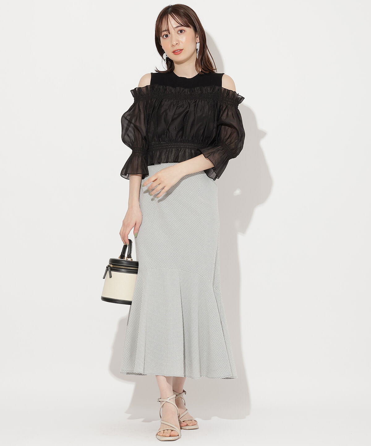 WILLSELECTION「ボリュームマーメイドチェックスカート」|フレア|