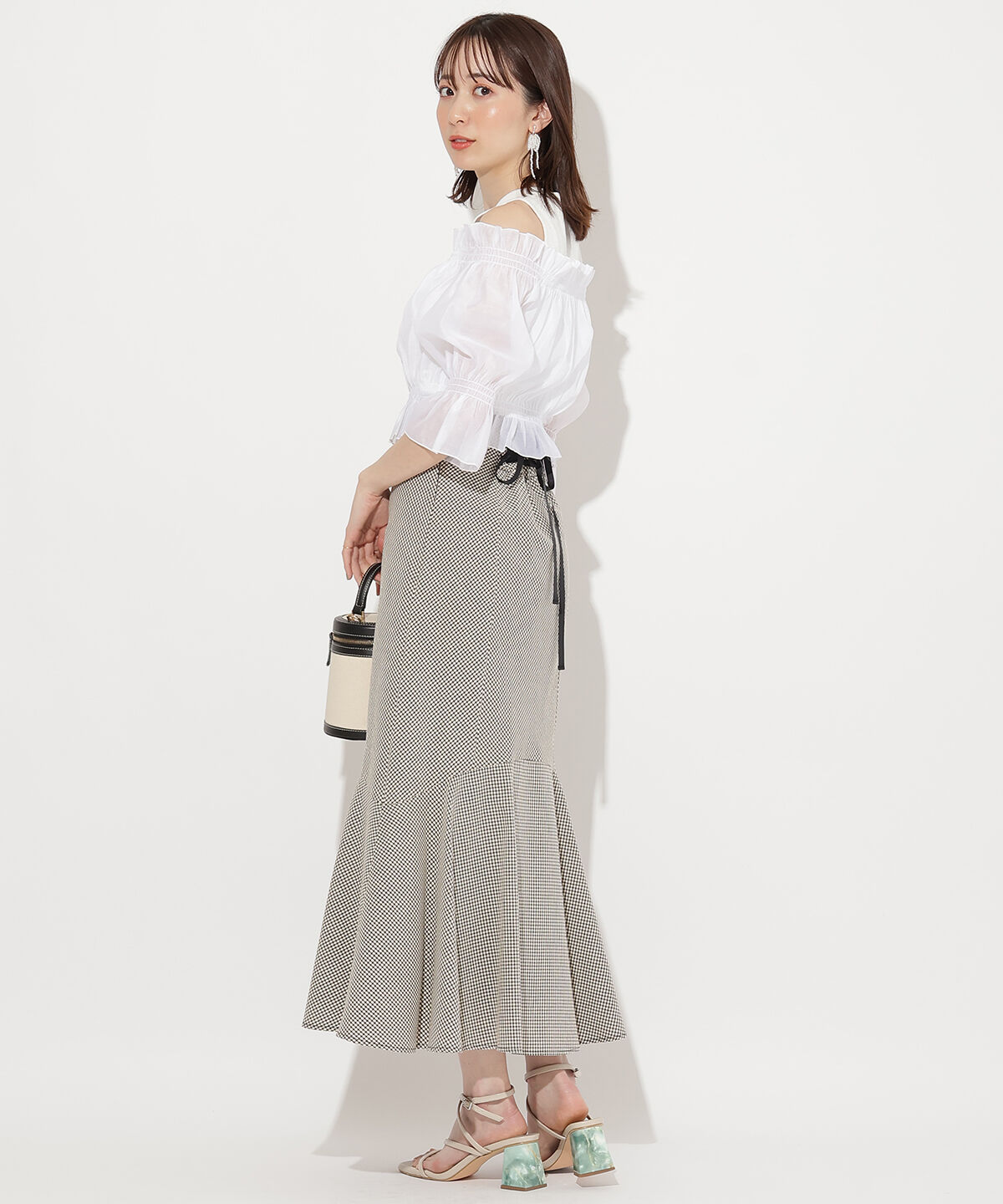 WILLSELECTION「ボリュームマーメイドチェックスカート」|フレア|