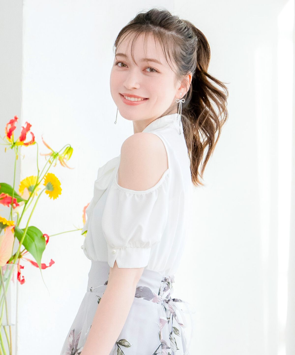 WILLSELECTION「オープンショルダーリボンタイブラウス」|シャツ・ブラウス|