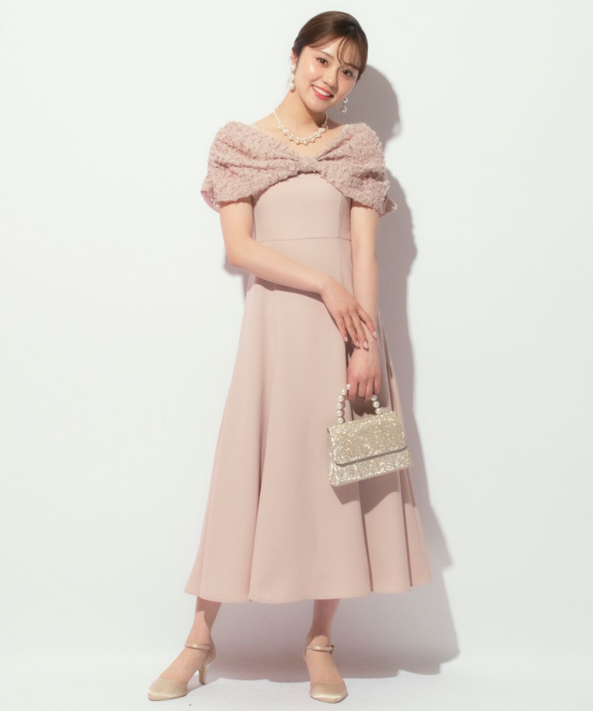 WILLSELECTION「リボンオフショルドレス」|ドレス|