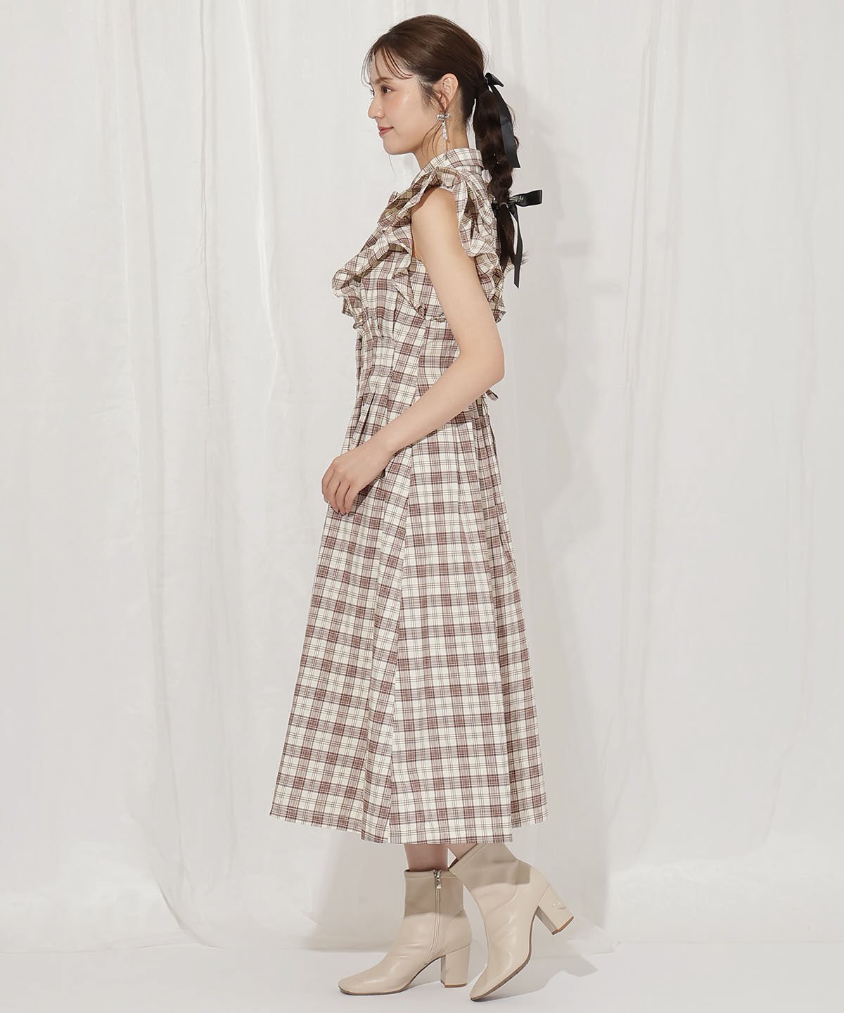 WILLSELECTION「リボンタイタックウエストシャツワンピース」|ワンピース|