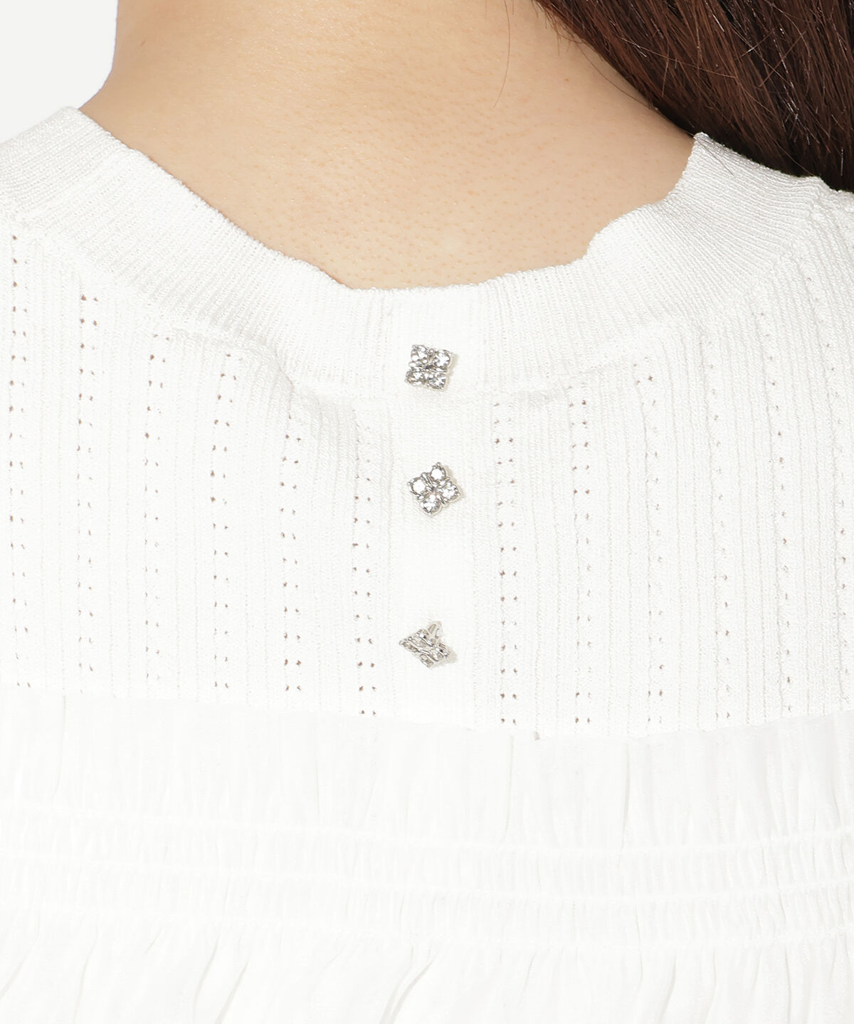 WILLSELECTION「レイヤード風オフショルプルオーバー」|ニット・セーター|