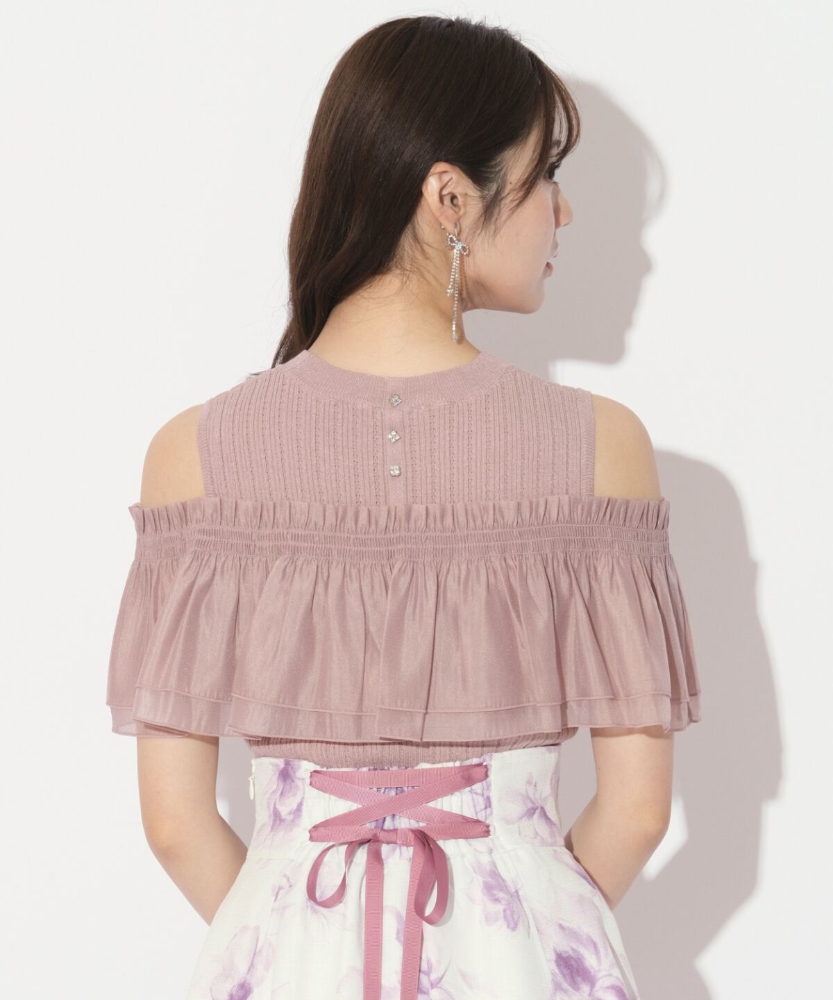 WILLSELECTION「レイヤード風オフショルプルオーバー」|ニット・セーター|