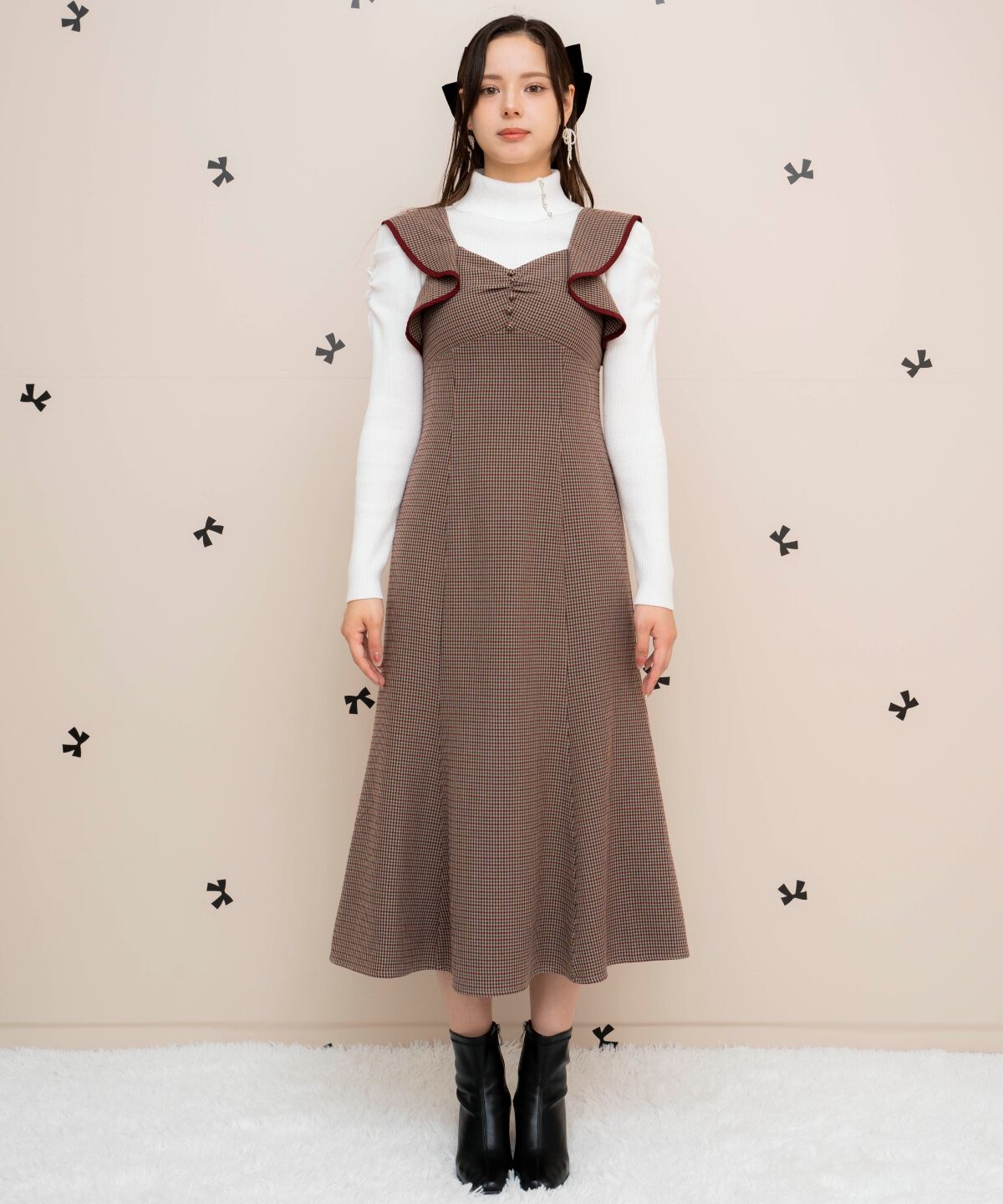 WILLSELECTION「パイピングフリルマーメイドジャンスカ」|ジャンパースカート|