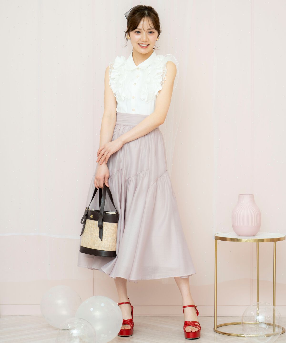 WILLSELECTION「チュールフリルブラウス」|シャツ・ブラウス|