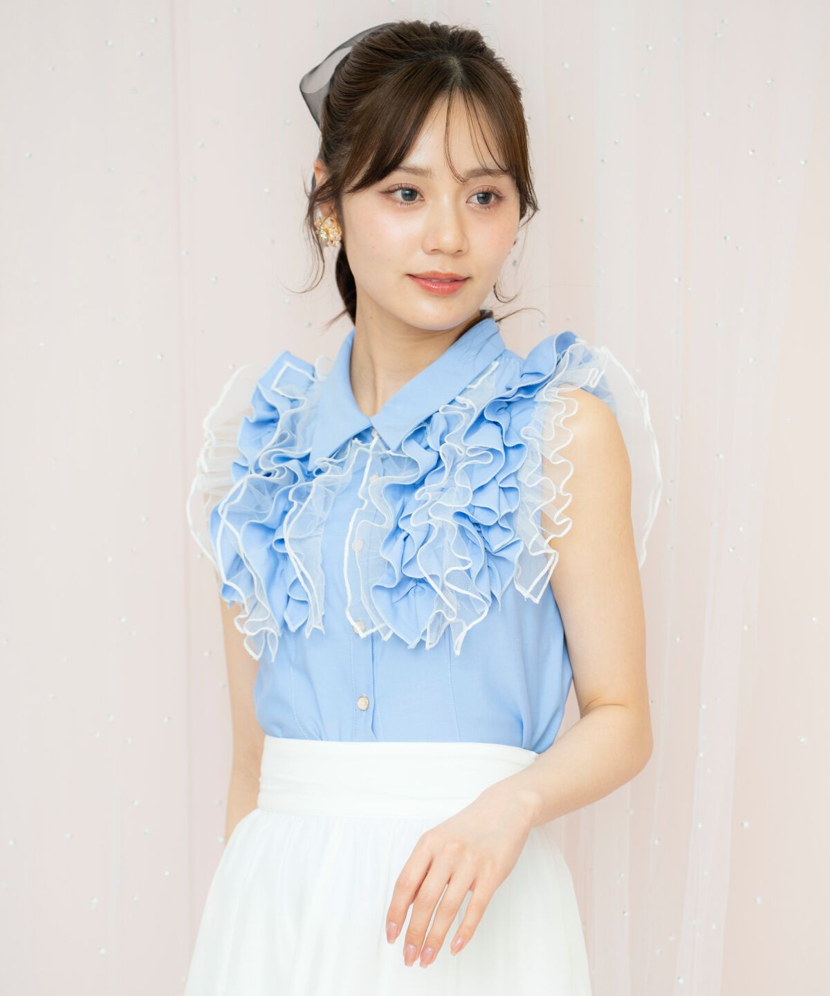 WILLSELECTION「チュールフリルブラウス」|シャツ・ブラウス|