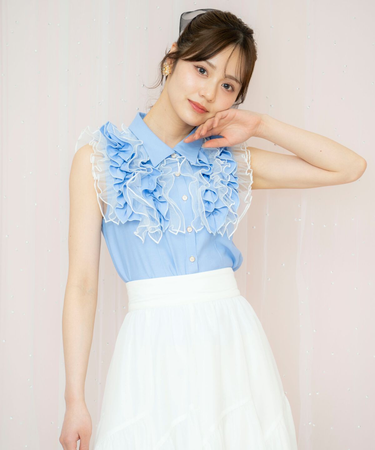 WILLSELECTION「チュールフリルブラウス」|シャツ・ブラウス|