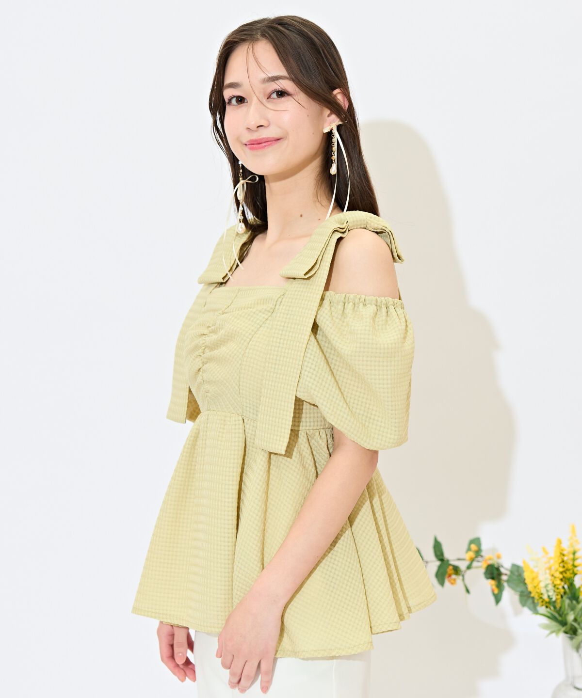 WILLSELECTION「2WAYペプラムブラウス」|シャツ・ブラウス|グリーン