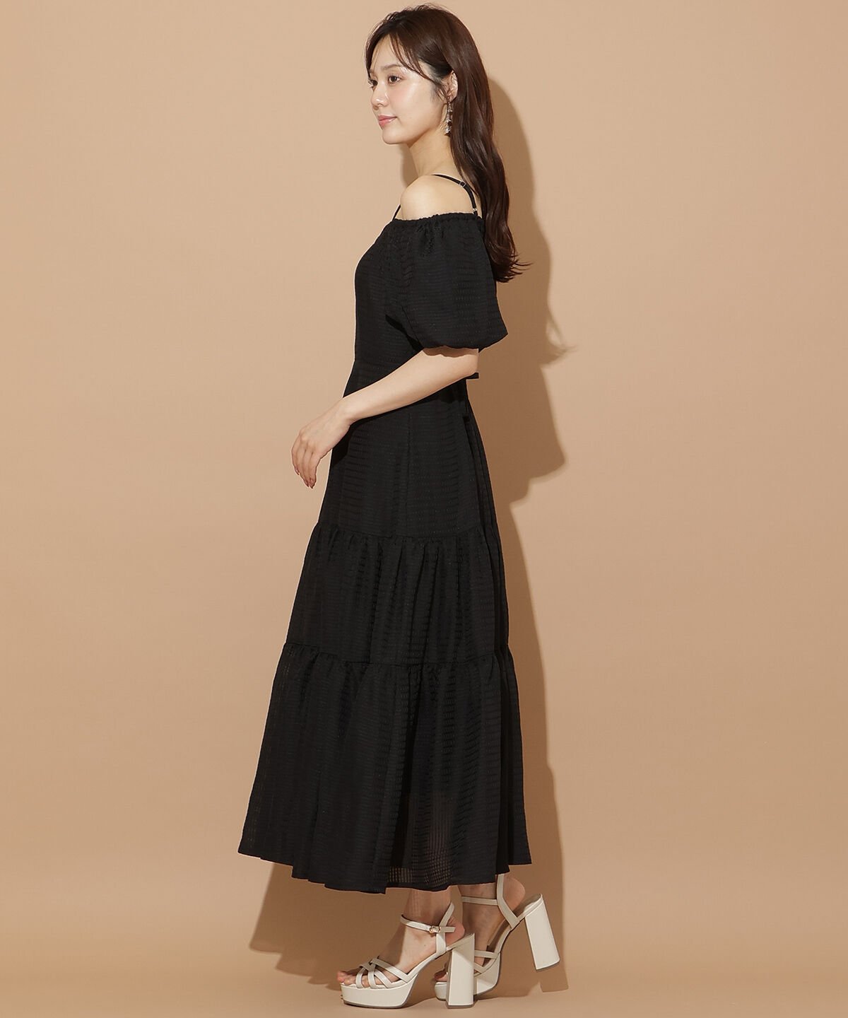 WILLSELECTION「バルーンスリーブティアードワンピース」|ワンピース|