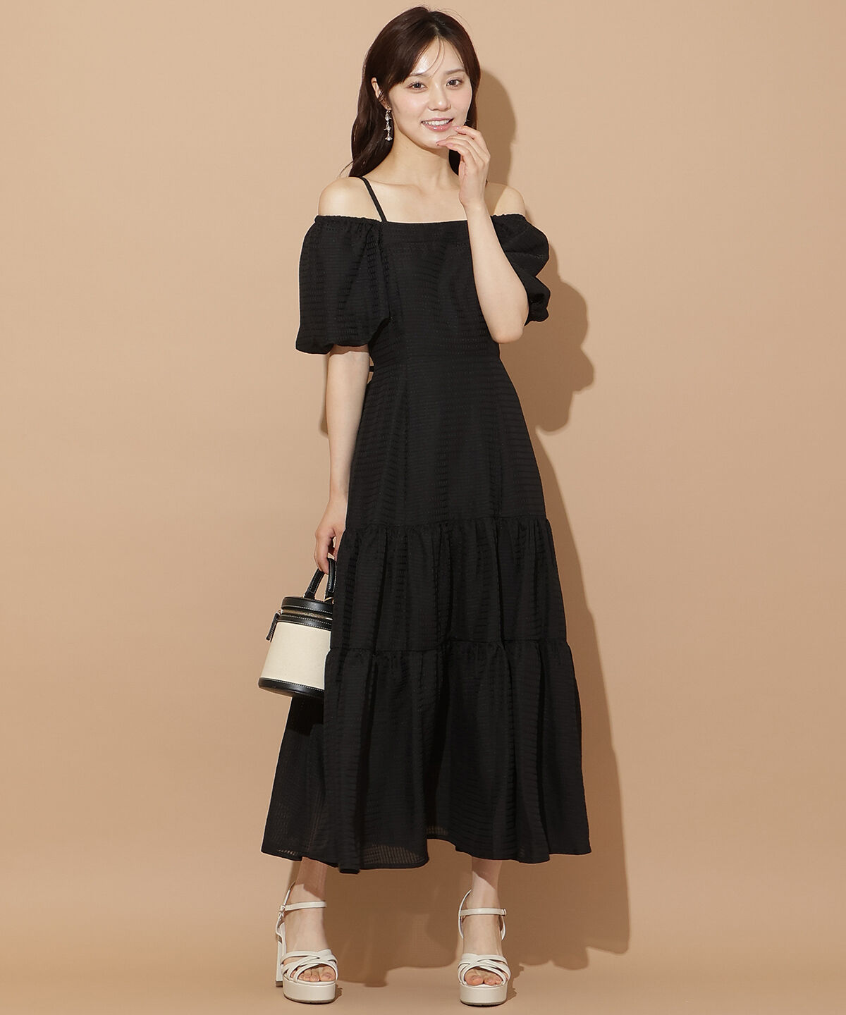 WILLSELECTION「バルーンスリーブティアードワンピース」|ワンピース|