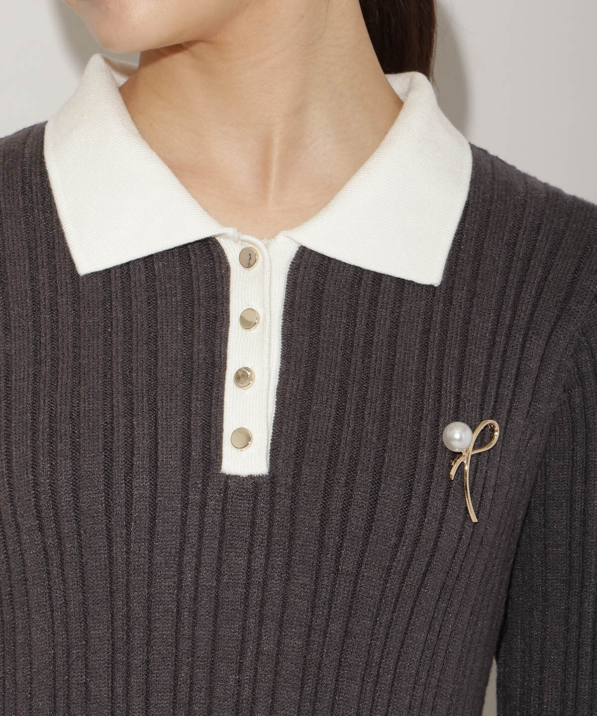 WILLSELECTION「ポロカラーフレアニットワンピース」|ワンピース|