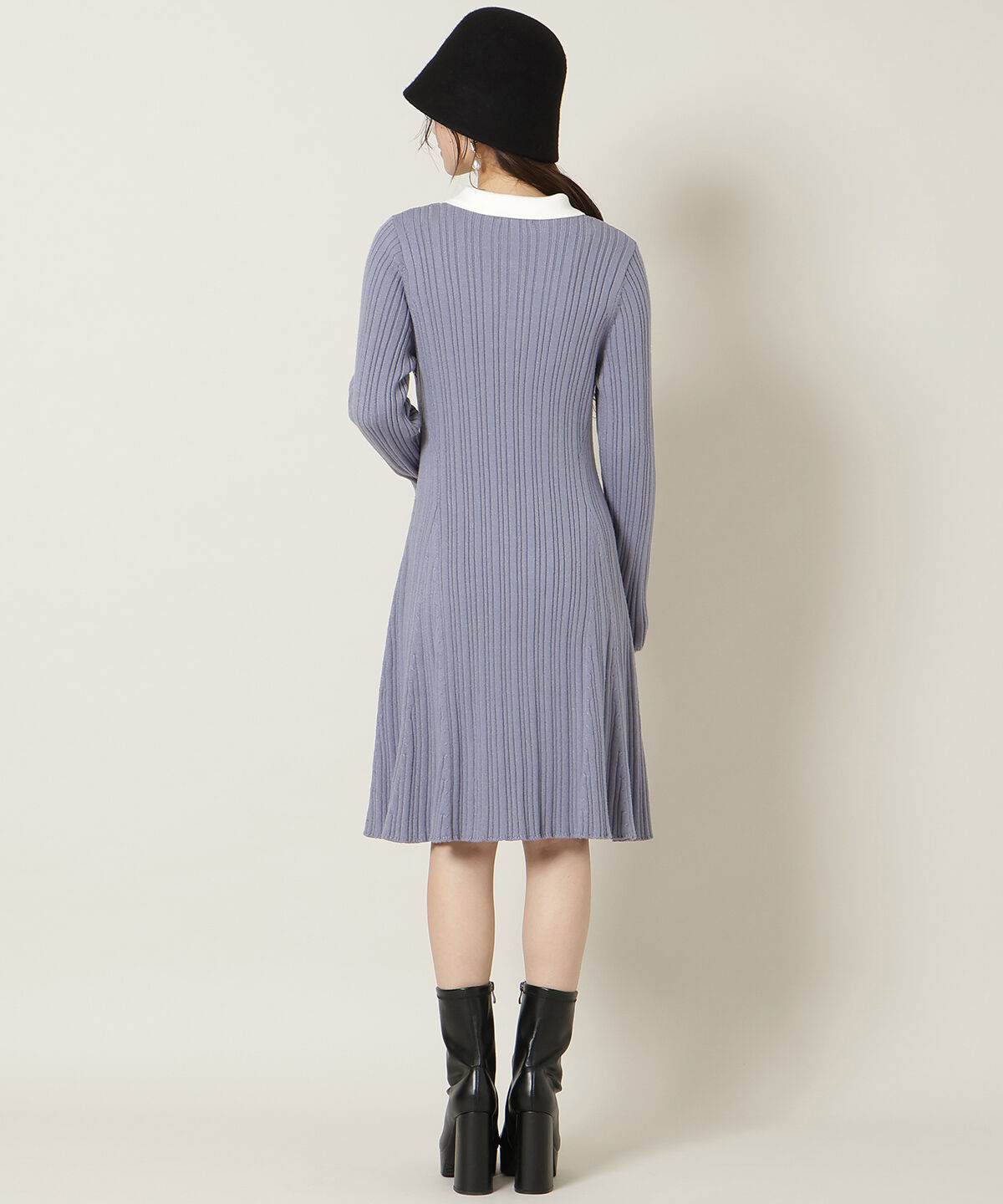 WILLSELECTION「ポロカラーフレアニットワンピース」|ワンピース|