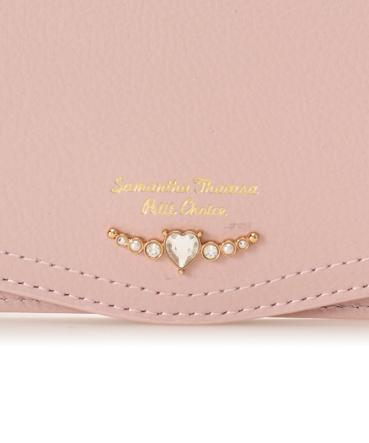 Samantha Thavasa Petit Choice「「20th anniversary Collection」クリアハートビジュー パスケース」|定期入れ|