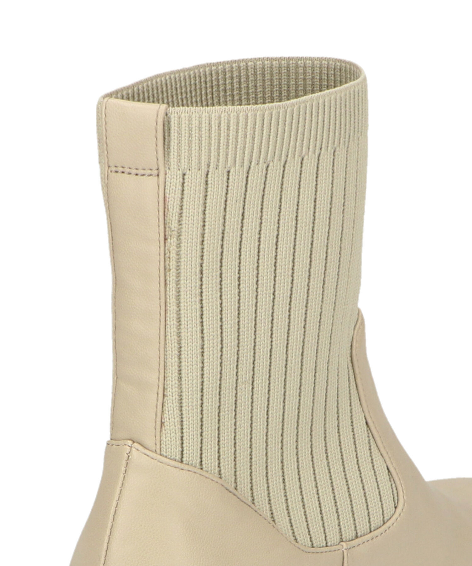 ORiental TRaffic「【 美脚 】スクエアトゥ ニット ヒール ブーツ /31403  足首柔らか ヒール6cm」|ショートブーツ|