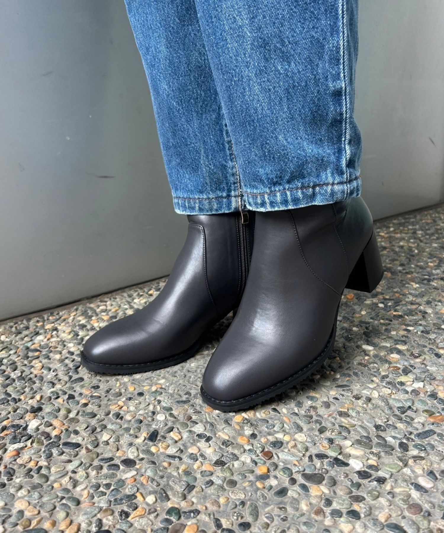 ORiental TRaffic「【 美脚 】 チャンキー ヒール ミドル ブーツ/31408 ヒール6ｃｍ 太ヒール 定番人気」|ショートブーツ|