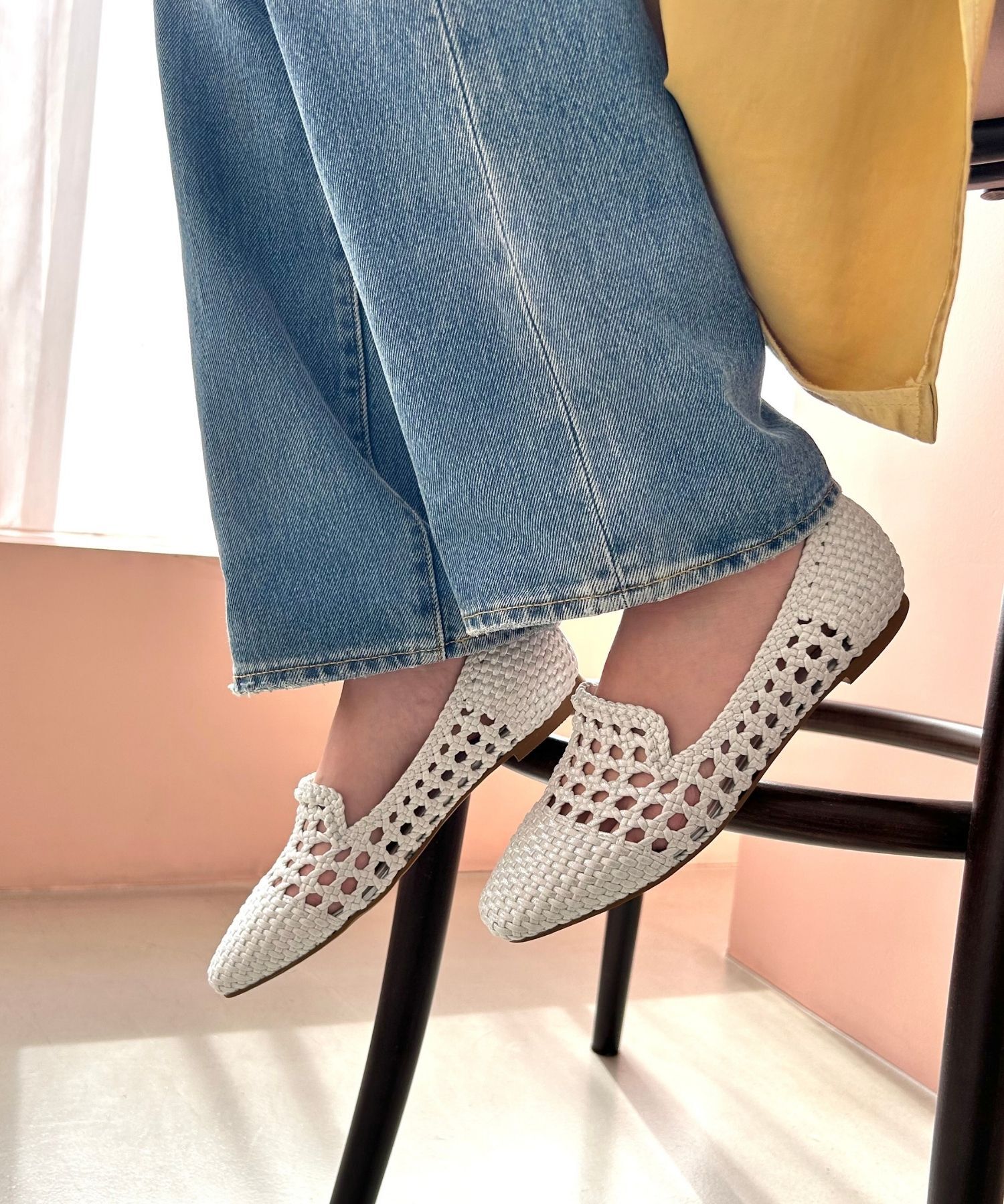 WA Oriental TRaffic「メッシュフラットパンプス/42102」|サンダル|WHITE