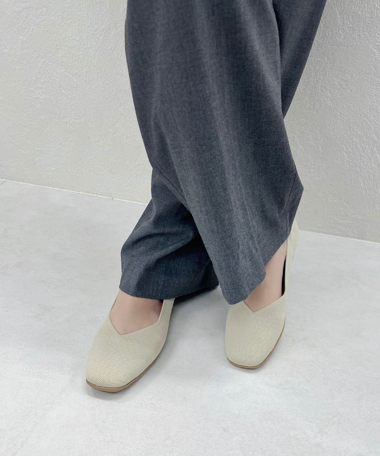 ORiental TRaffic「【洗濯OK】 ニットパンプス /R-3215 軽量 フラット ニット 通気性 柔らかい」|パンプス|