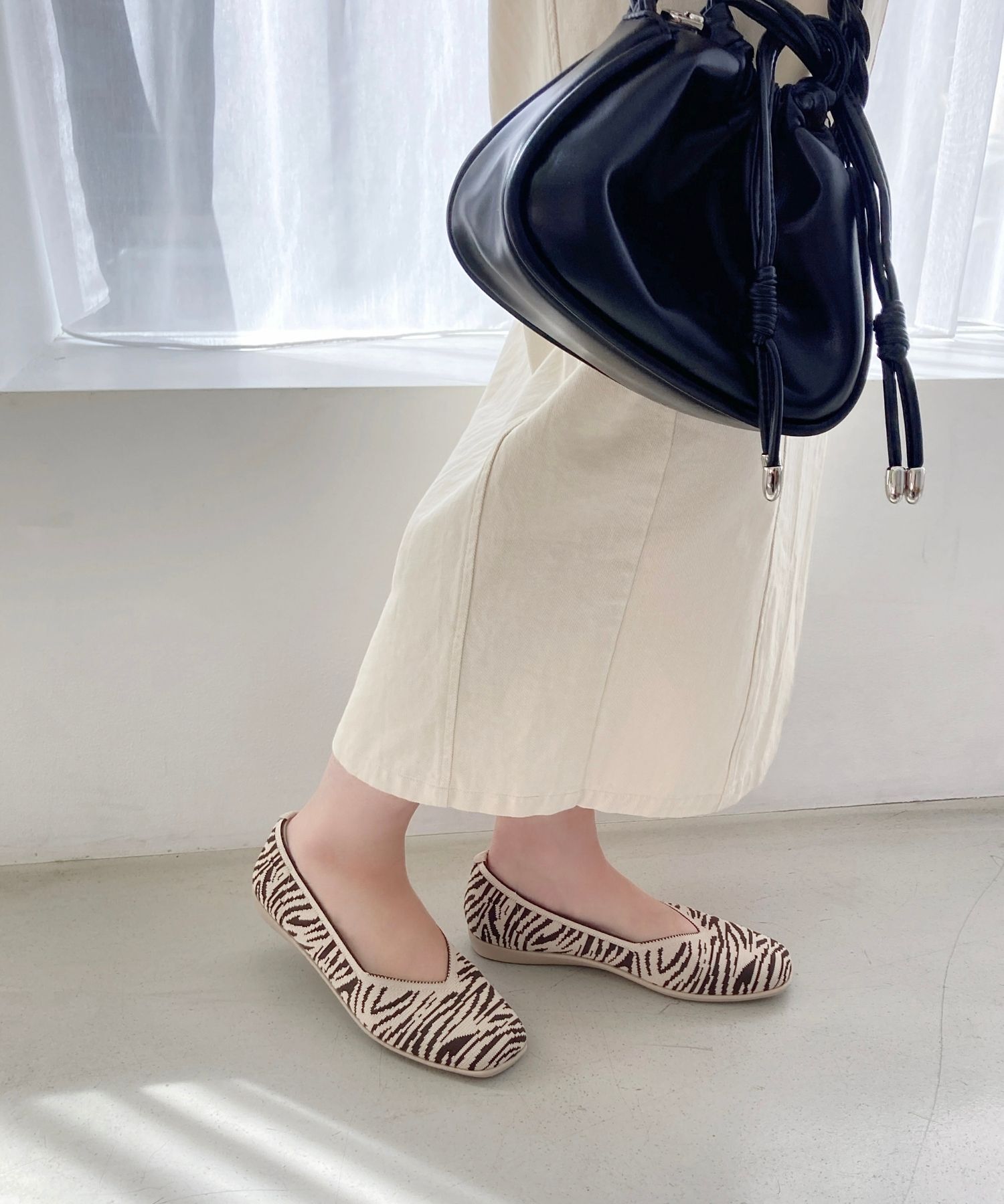 ORiental TRaffic「【洗濯OK】 ニットパンプス /R-3215 軽量 フラット ニット 通気性 柔らかい」|パンプス|