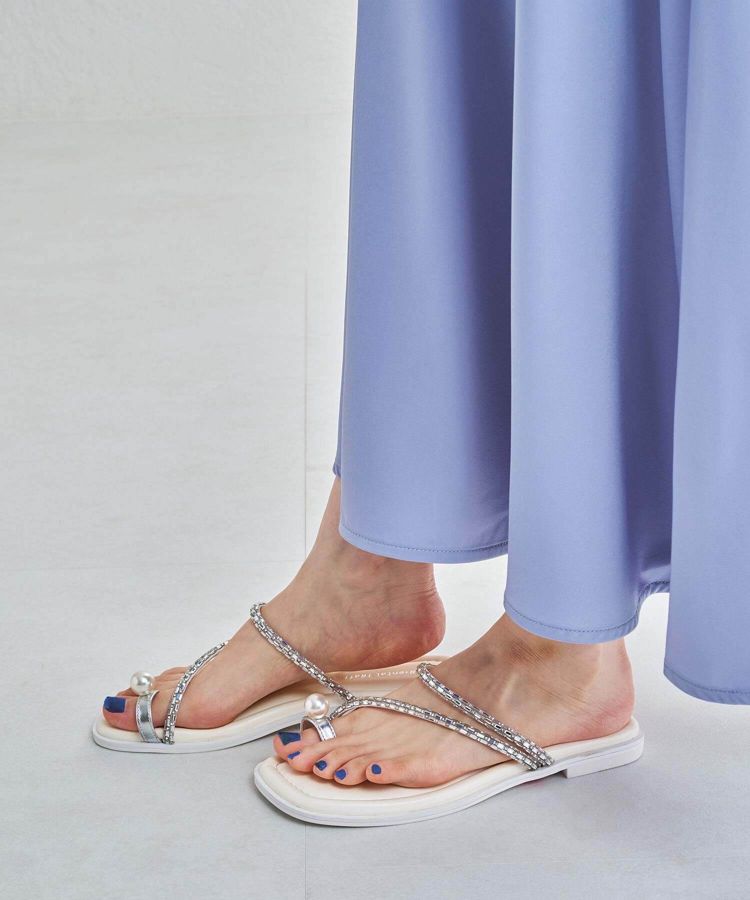 ORiental TRaffic「【トレンド】パールトングフラットサンダル/41246 サンダル」|サンダル|