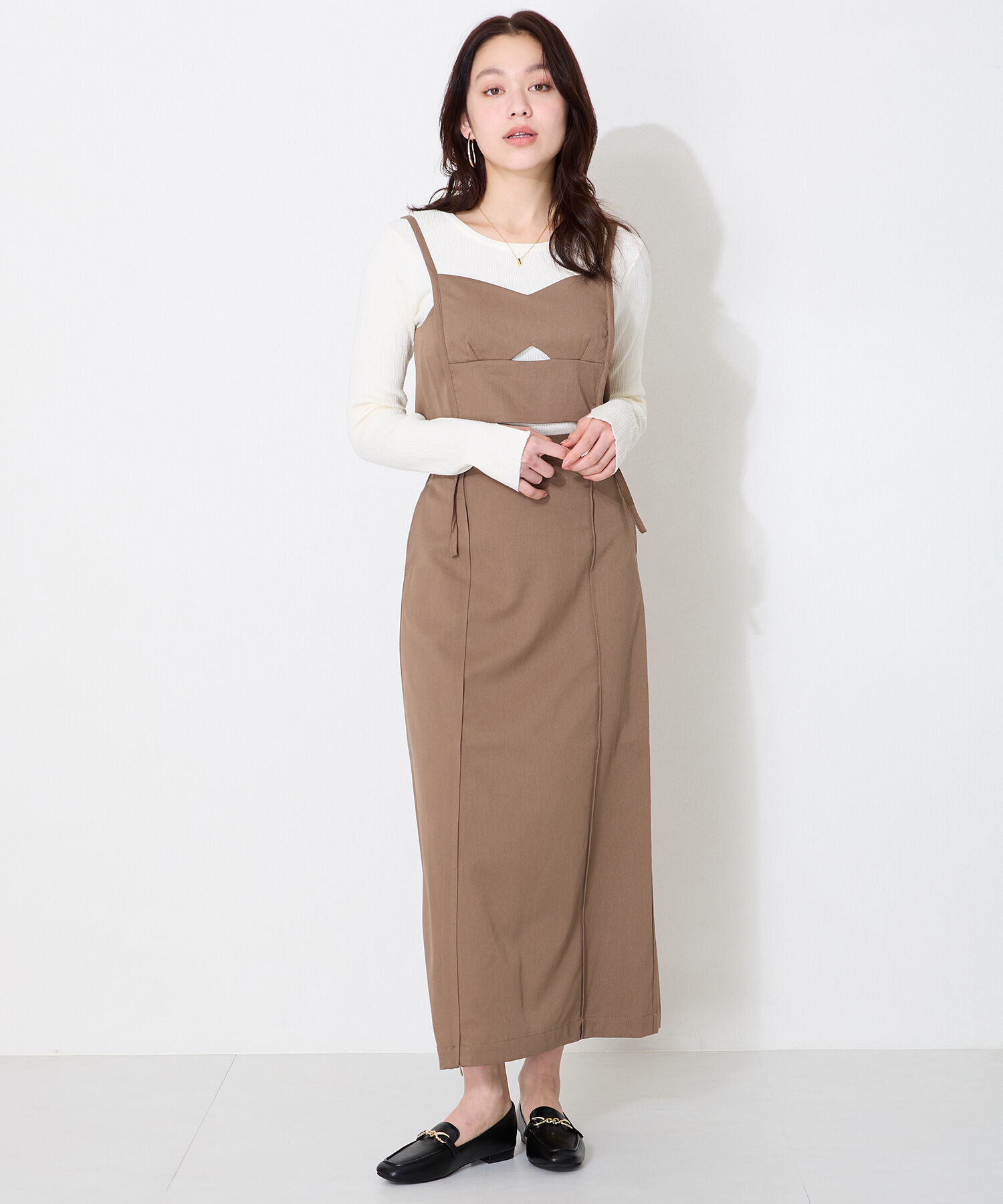 WA Oriental TRaffic「ねじりチェーンモチーフ ローファー /52116 フラット オフィス 通勤靴 柔らかい」|パンプス|