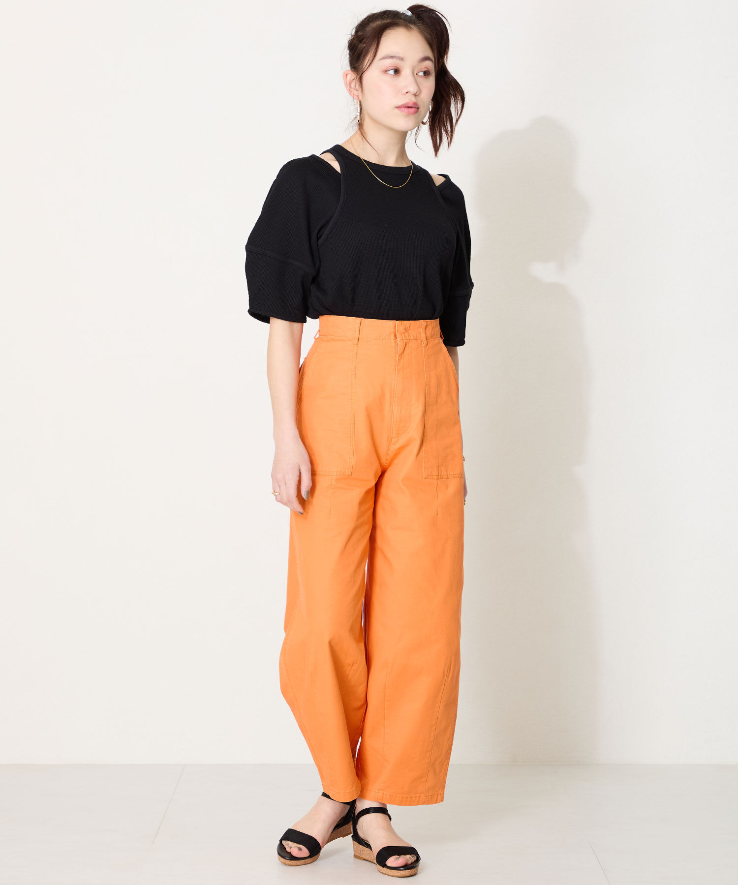 ORiental TRaffic「【WEB限定】●2025春夏新作●ウエッジソールワンベルトサンダル/55203 サンダル 人気 トレンド 売れてる」|サンダル|