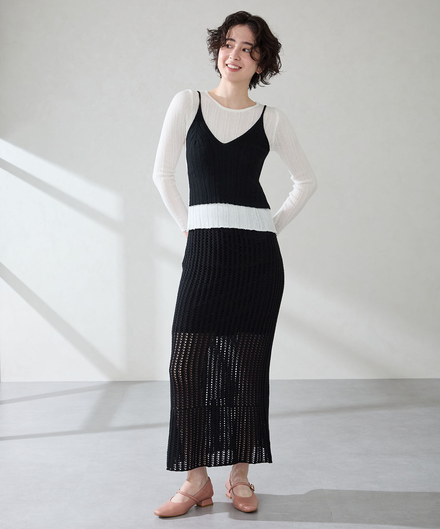 WA Oriental TRaffic「●2025秋冬新作●スクエアトゥストラップバブーシュ/52303」|パンプス|