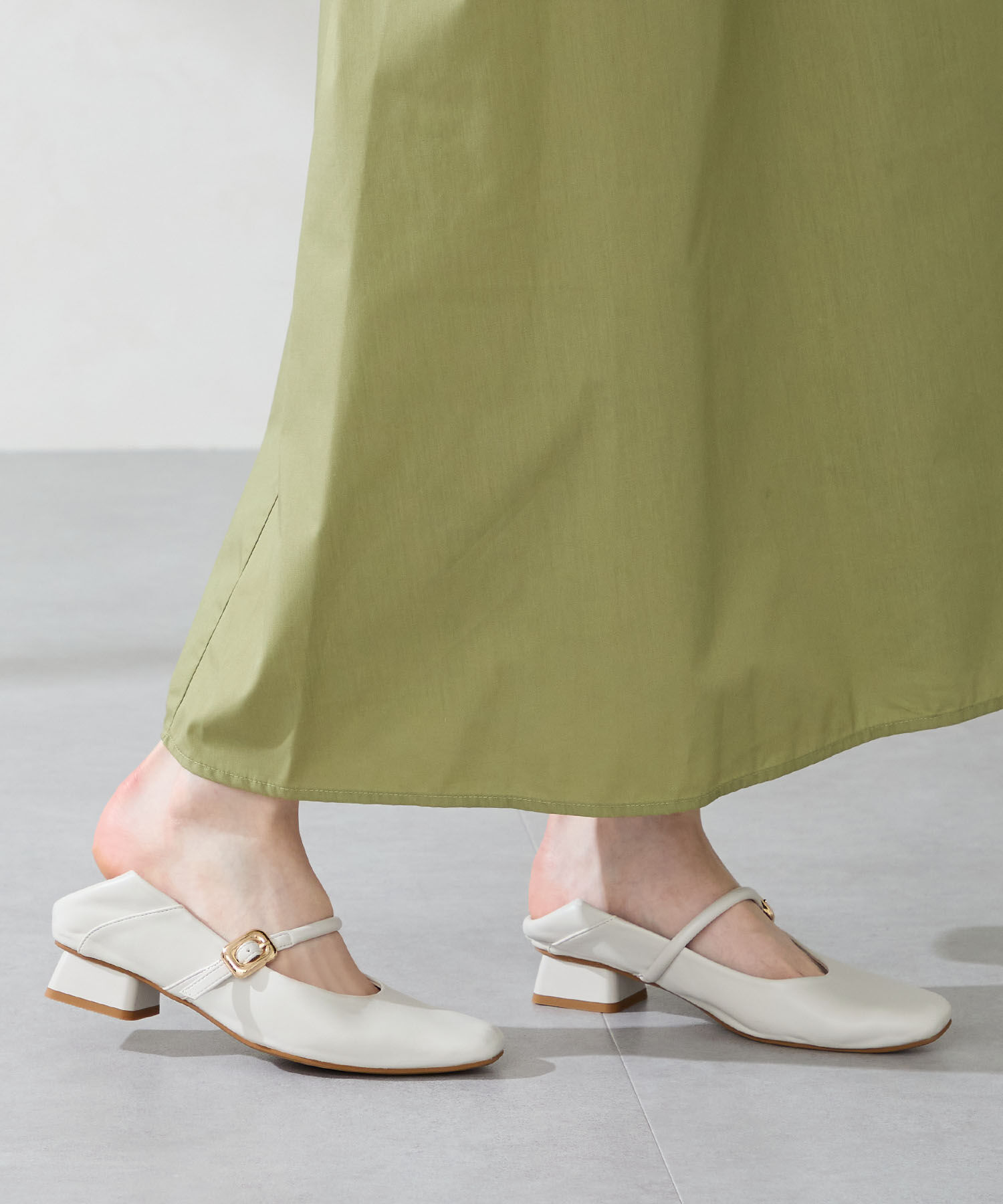 WA Oriental TRaffic「●2025秋冬新作●スクエアトゥストラップバブーシュ/52303」|パンプス|