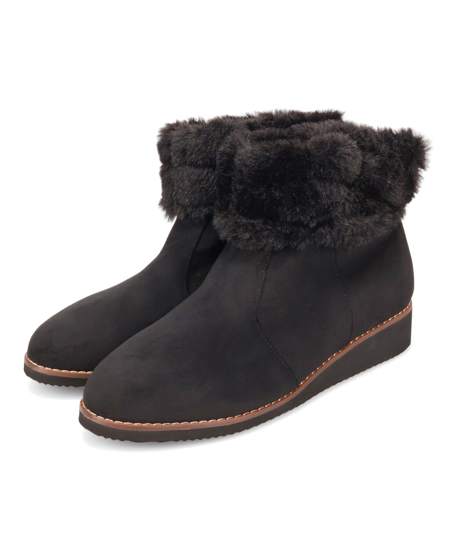 WA Oriental TRaffic「●2025秋冬新作●たっぷりファーウエッジソールブーツ/52411」|ショートブーツ|