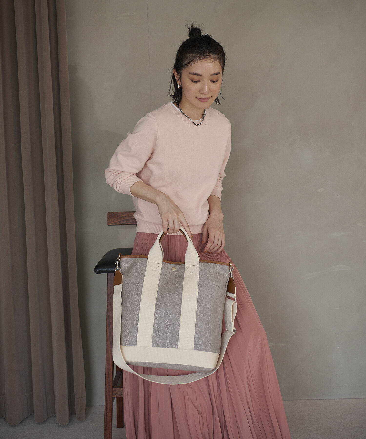 TOPKAPI BREATH「スコッチグレイン ネオレザー 縦型 A4 トート バッグ ショルダー付き L」|ショルダー・メッセンジャー|